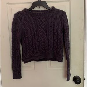 Kendal and Kylie grey cropped sweater